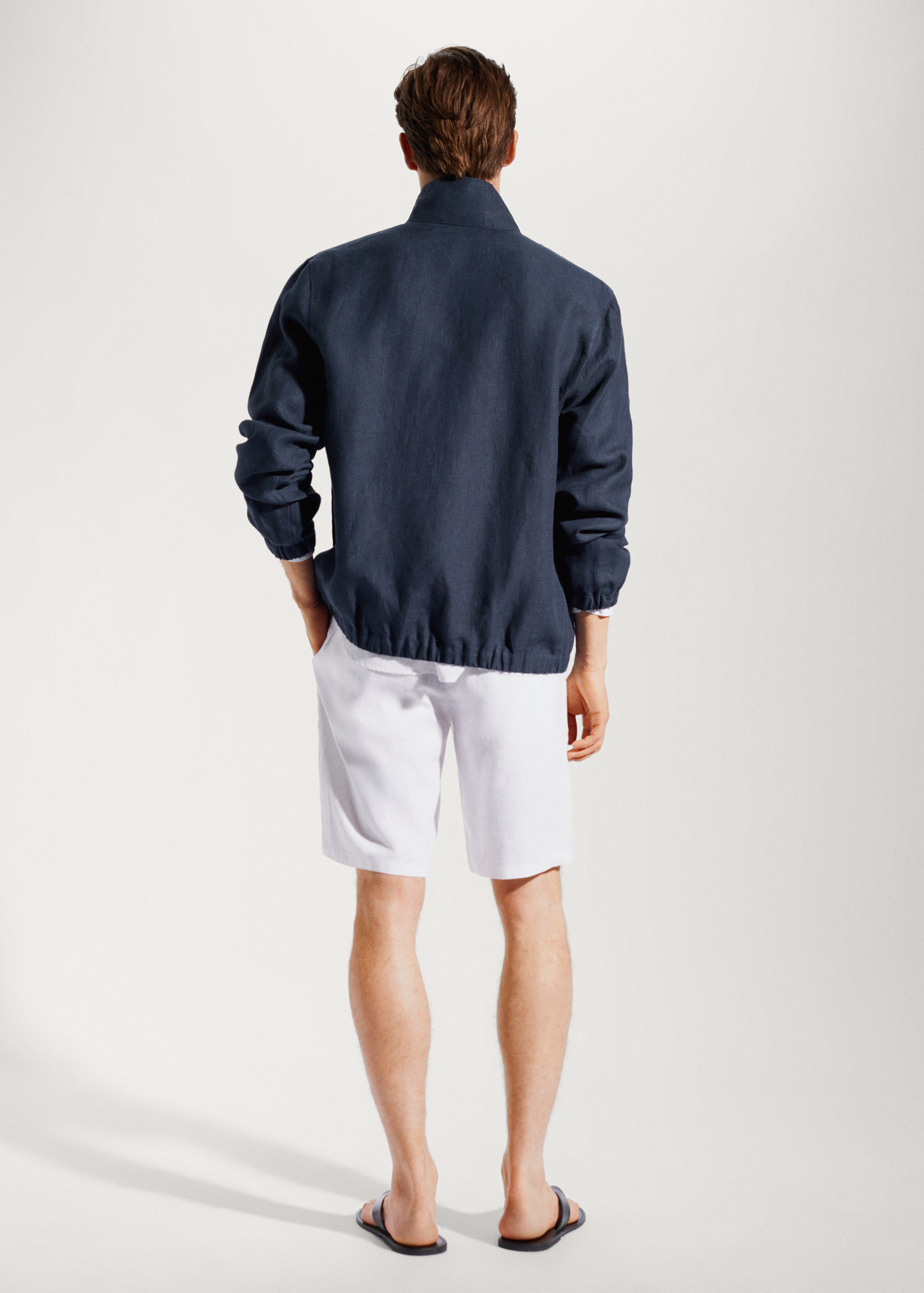 100% linen bomber jacket - Reverse of the article
