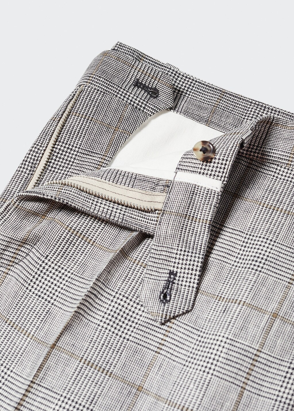 Prince of Wales linen-blend trousers - Details of the article 8