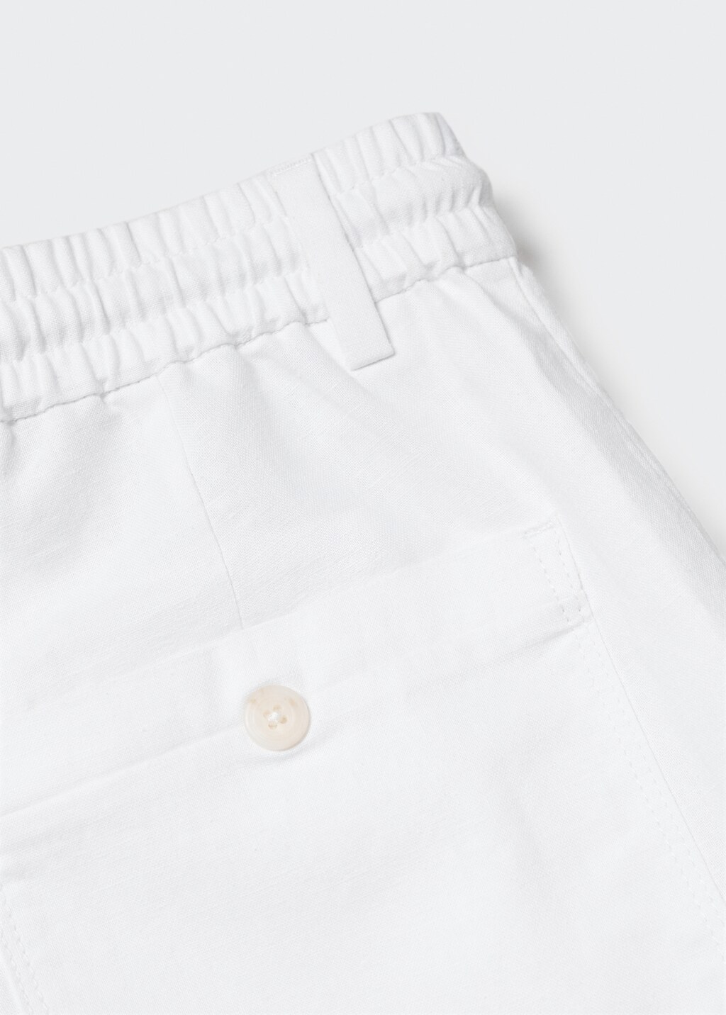 Regular fit cotton linen trousers - Details of the article 8