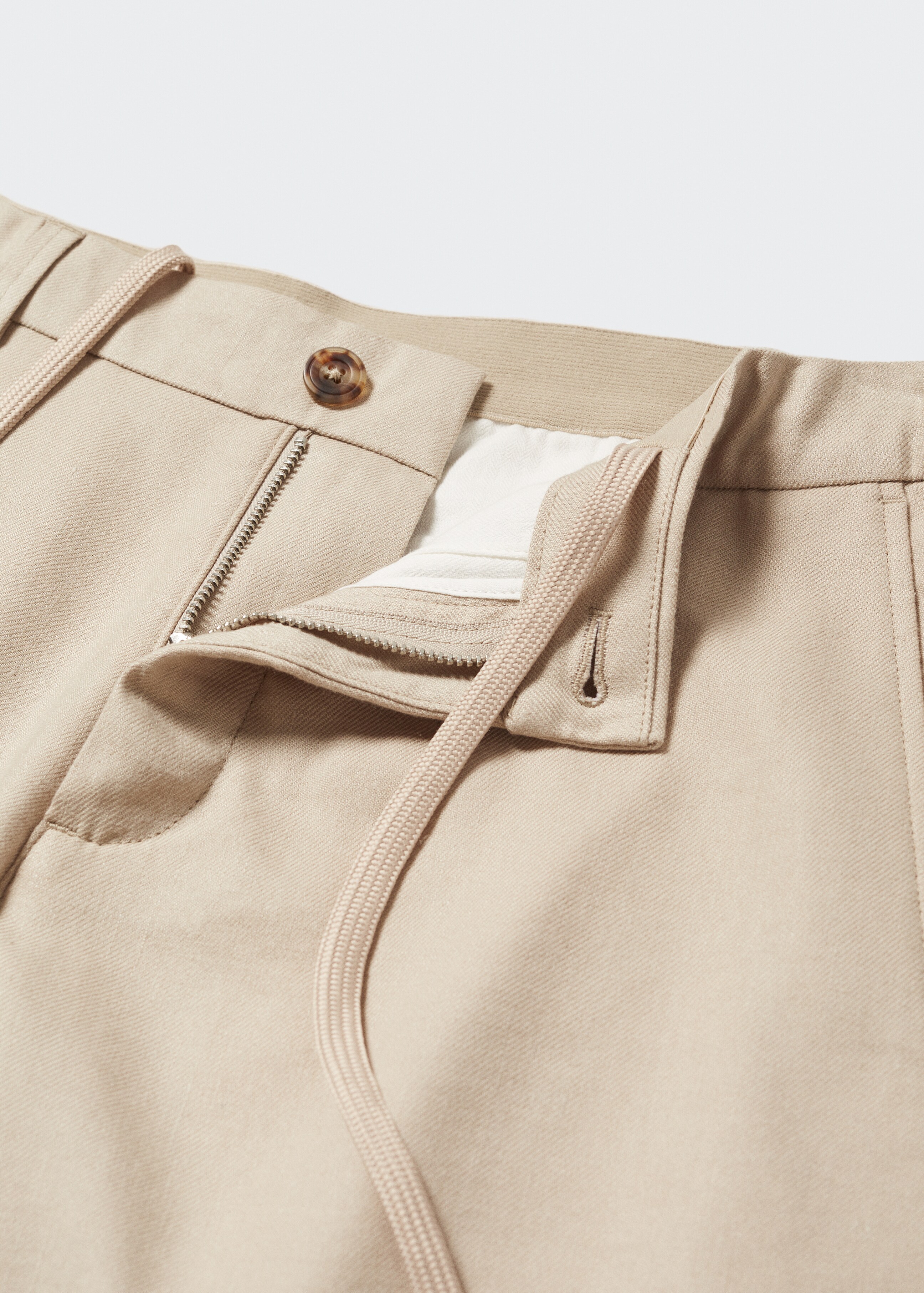 Pantalón slim fit lino cordón interior - Detalle del artículo 8