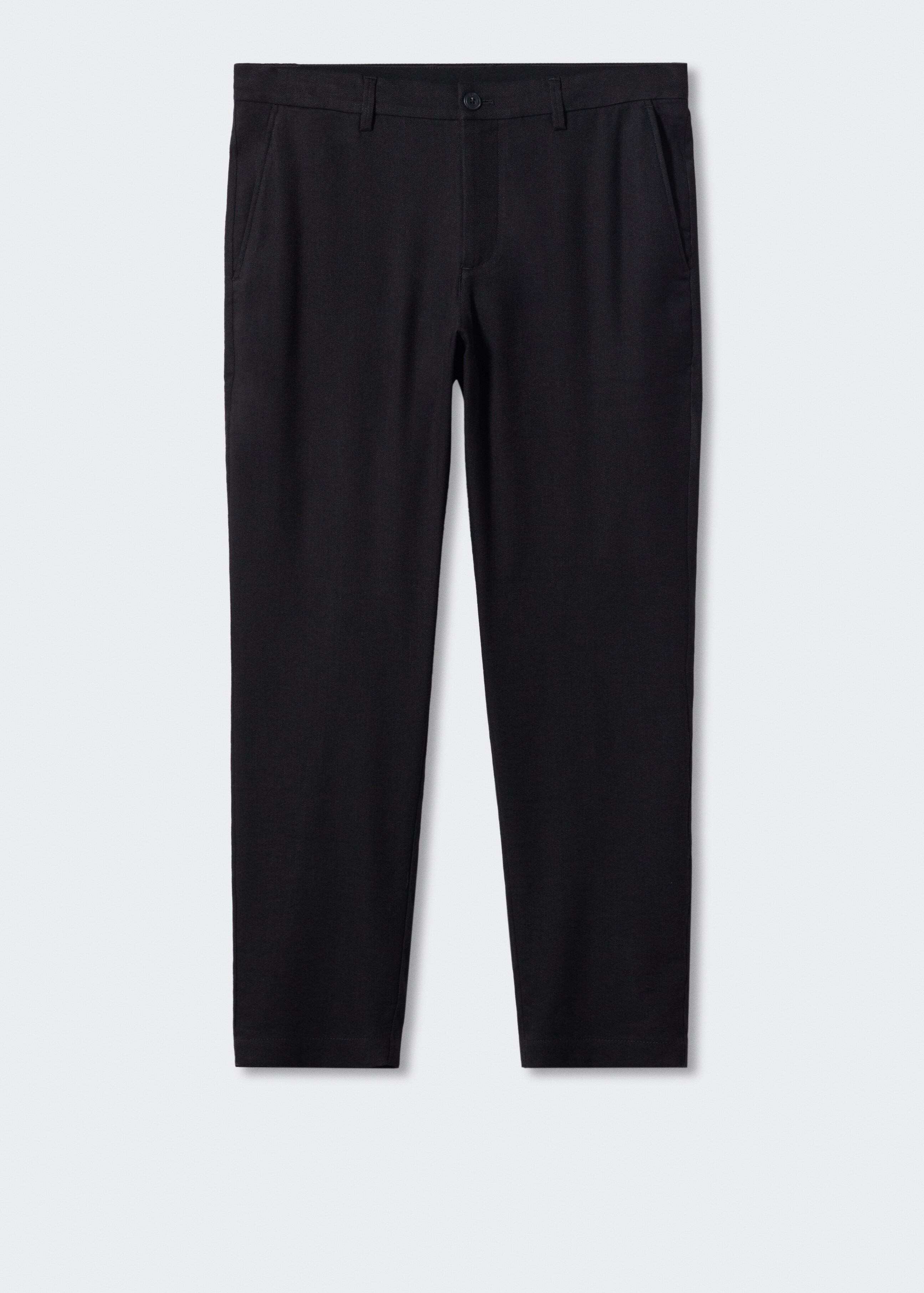 Linen slim-fit trousers with inner drawstring - Article without model