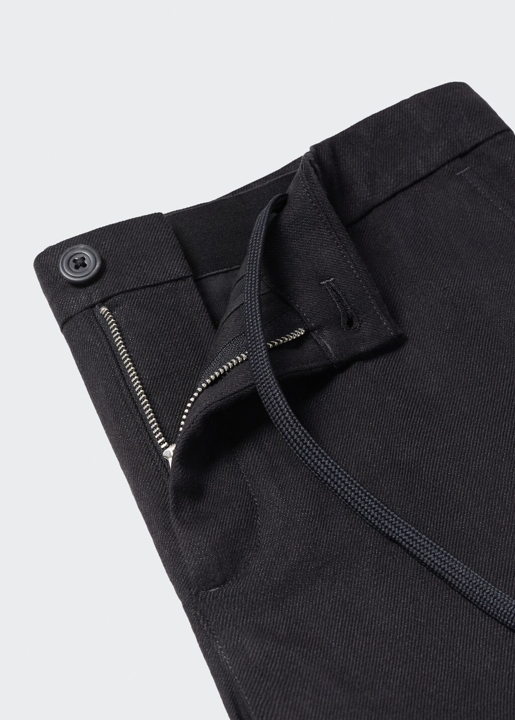 Linen slim-fit trousers with inner drawstring - Details of the article 8