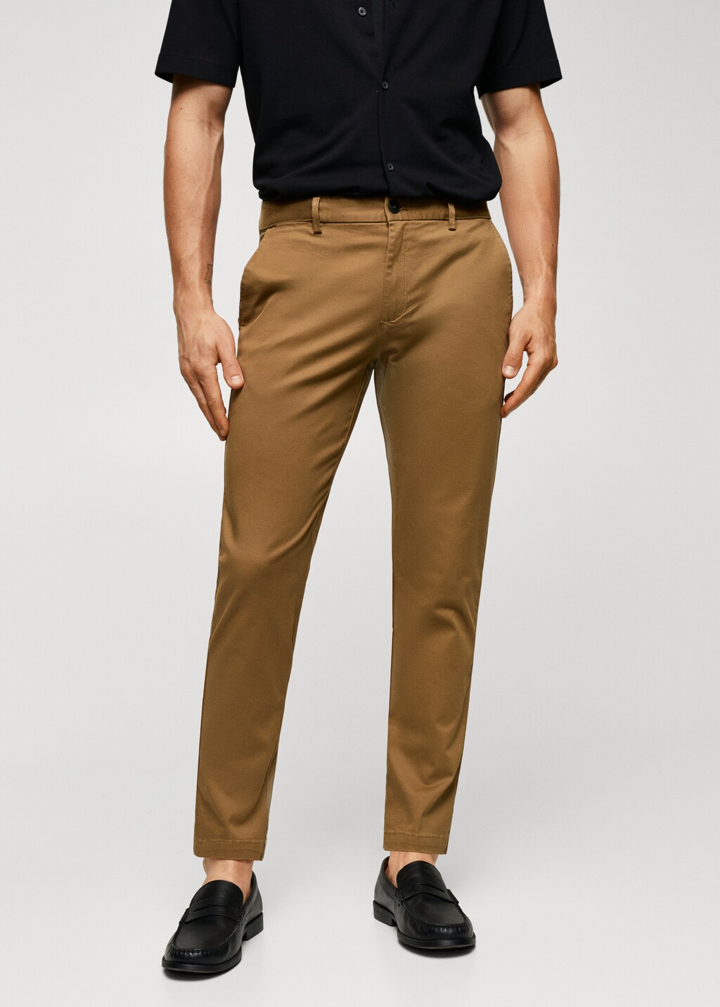 Pantalón algodón tapered crop - Plano medio