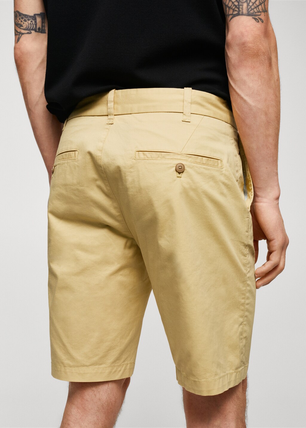 Slim-Fit-Bermudashorts im Chino-Stil aus Baumwolle - Detail des Artikels 6