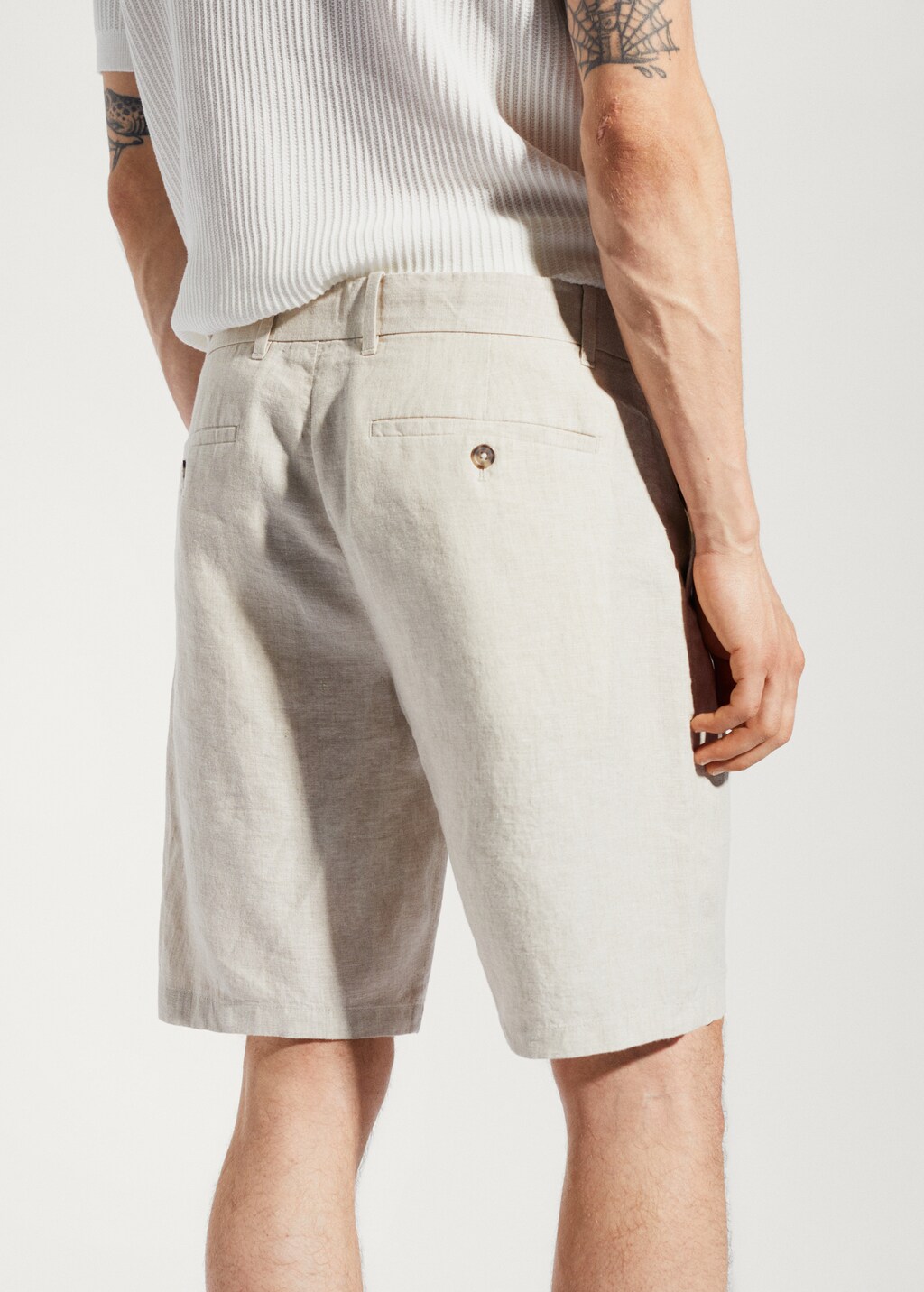 100% linen shorts - Details of the article 2