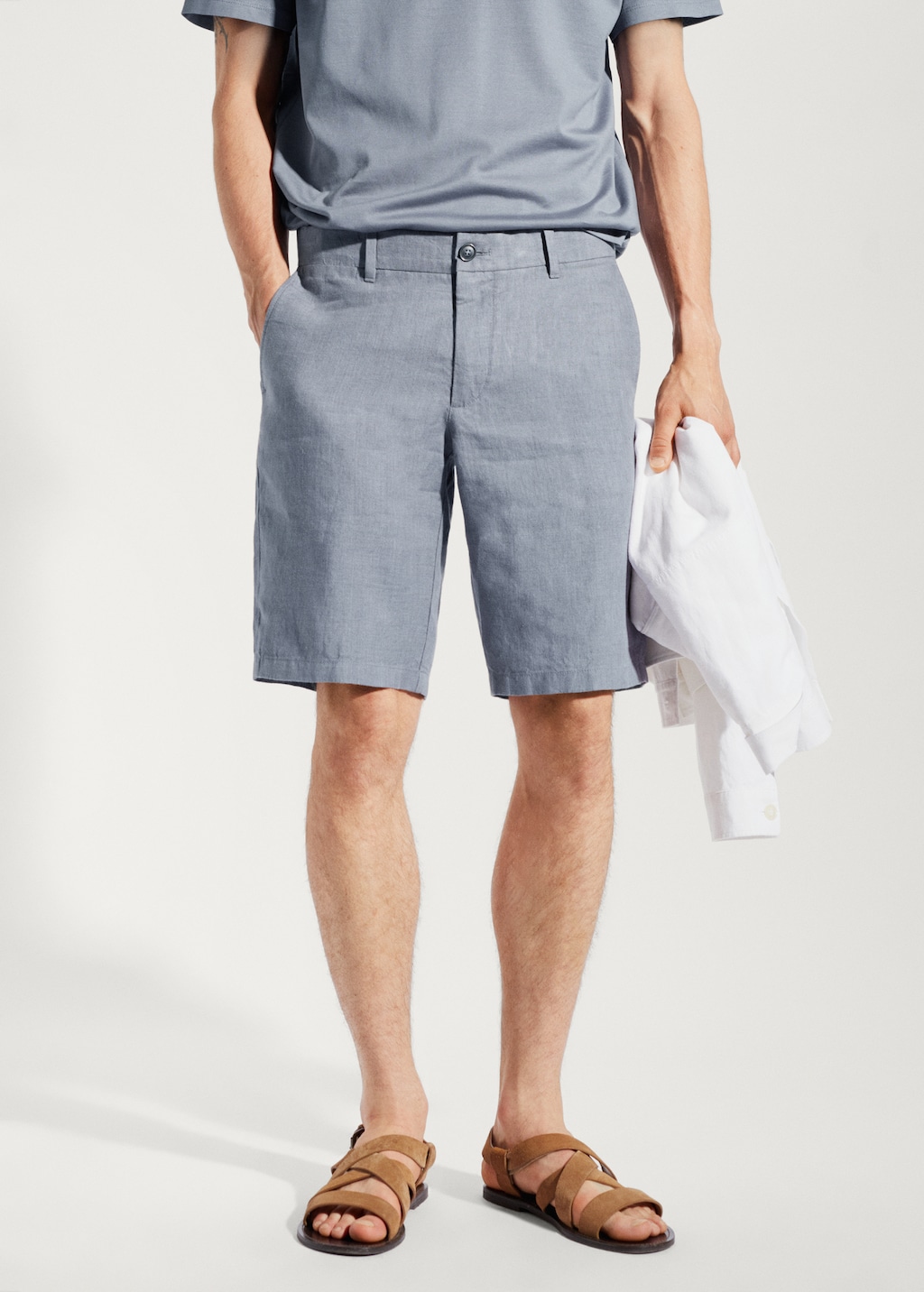 100% linen shorts - Medium plane