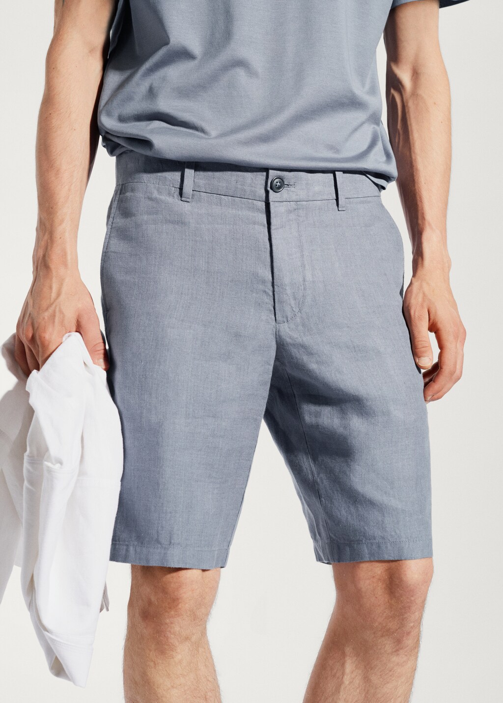 100% linen shorts - Details of the article 1