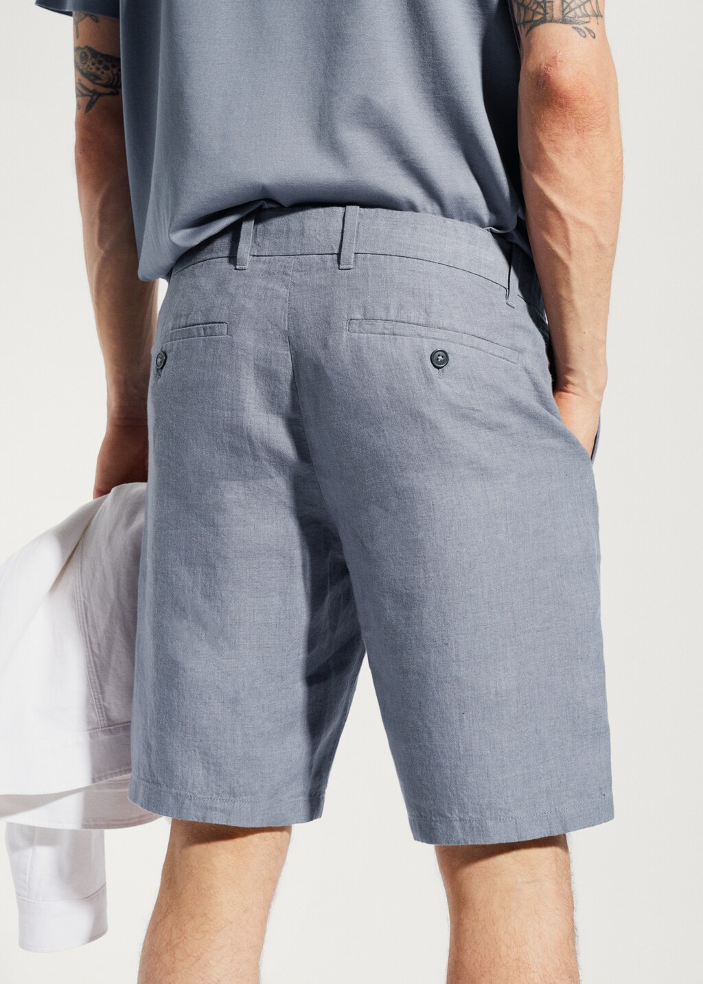 100% linen shorts - Details of the article 2