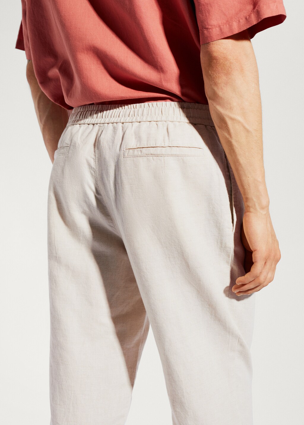 Slim-fit pants with drawstring  - Details of the article 2