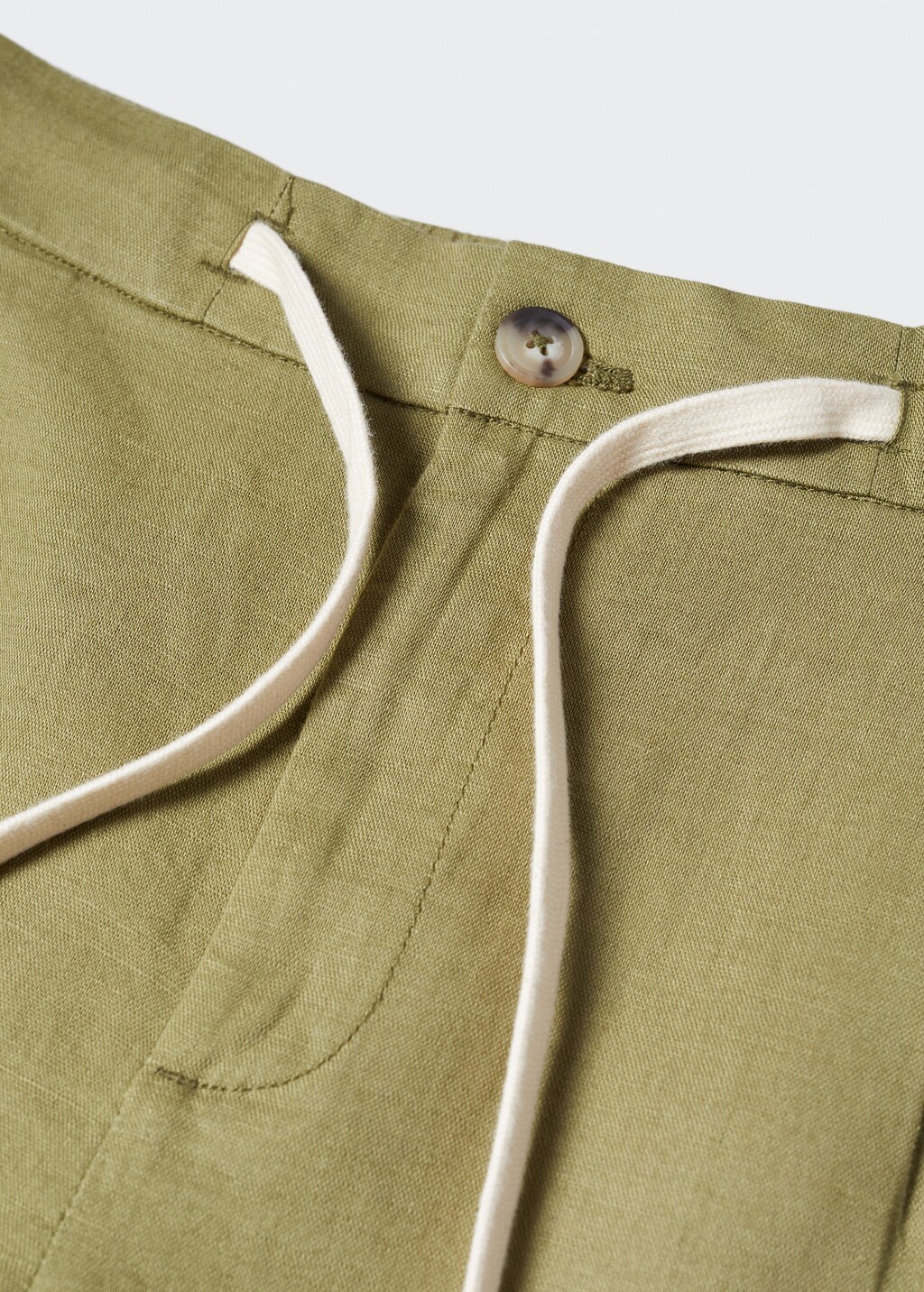 Slim Fit-Leinenhose mit Kordel - Detail des Artikels 8