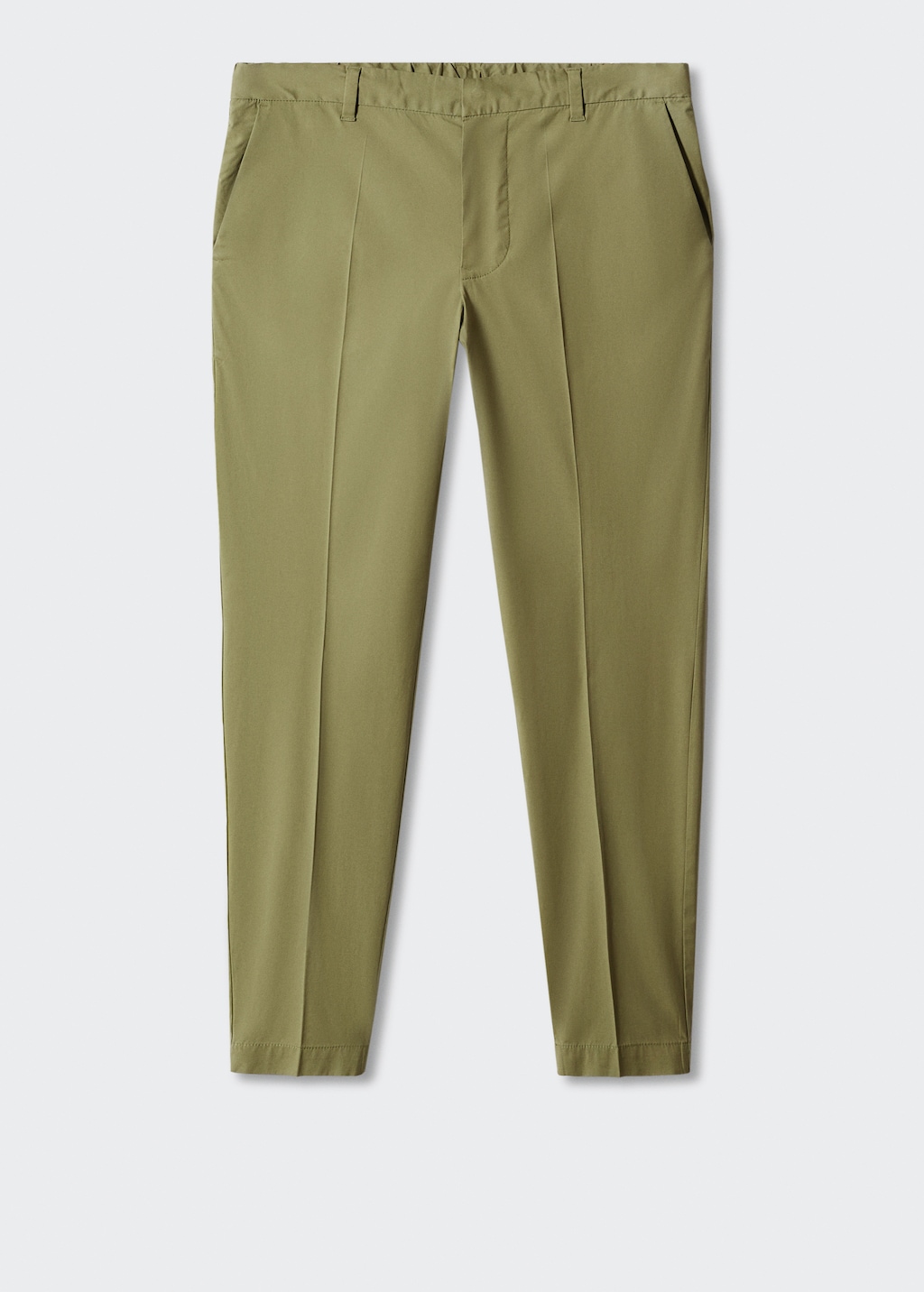 Slim fit cotton trousers