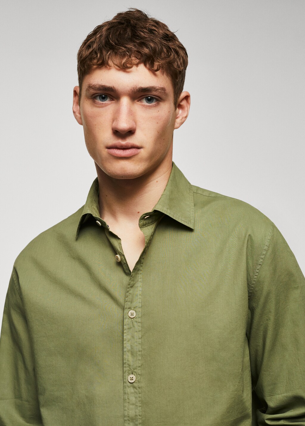 Regular-fit cotton voile shirt - Details of the article 1