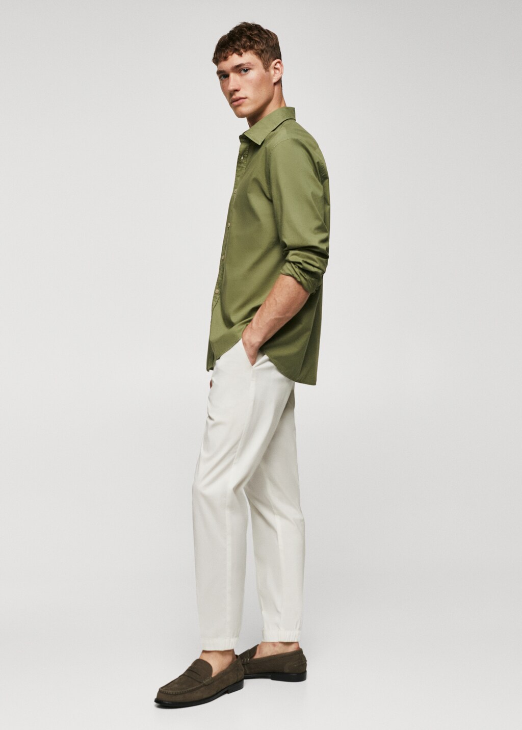 Regular-fit cotton voile shirt - Details of the article 2