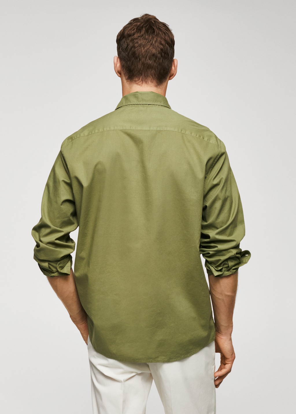 Regular-fit cotton voile shirt - Reverse of the article