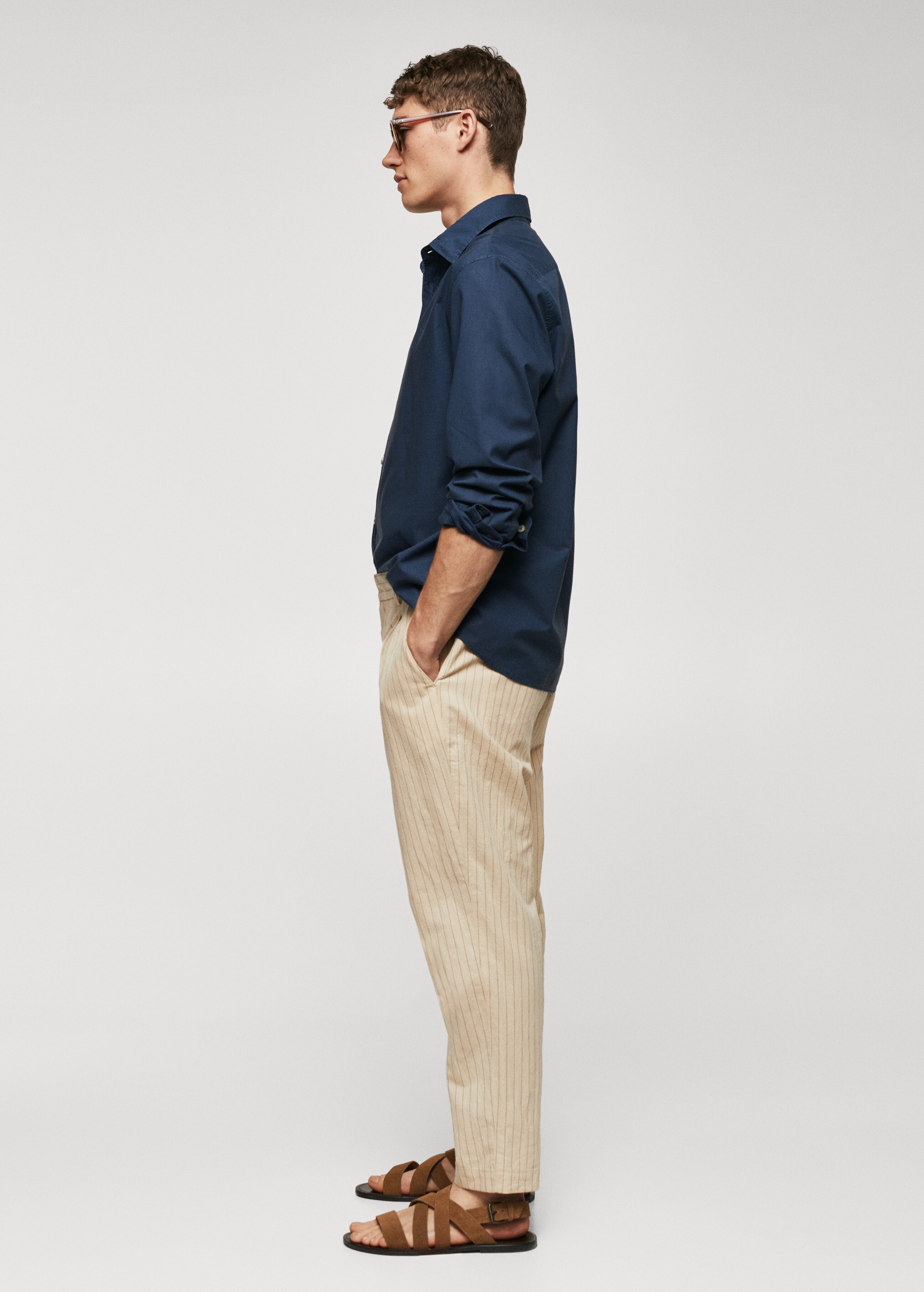 Regular-fit cotton voile shirt - Details of the article 2