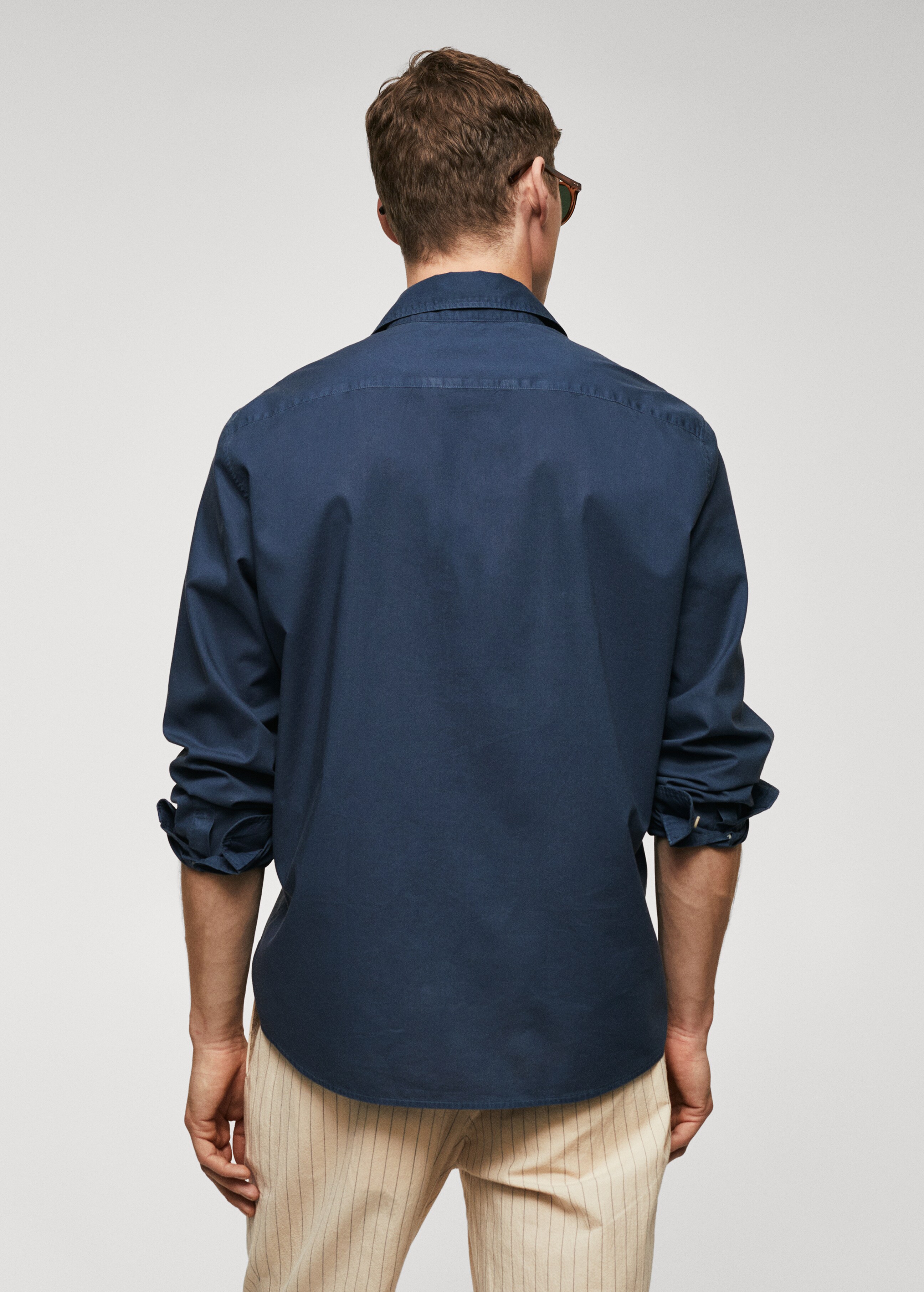 Regular-fit cotton voile shirt - Reverse of the article