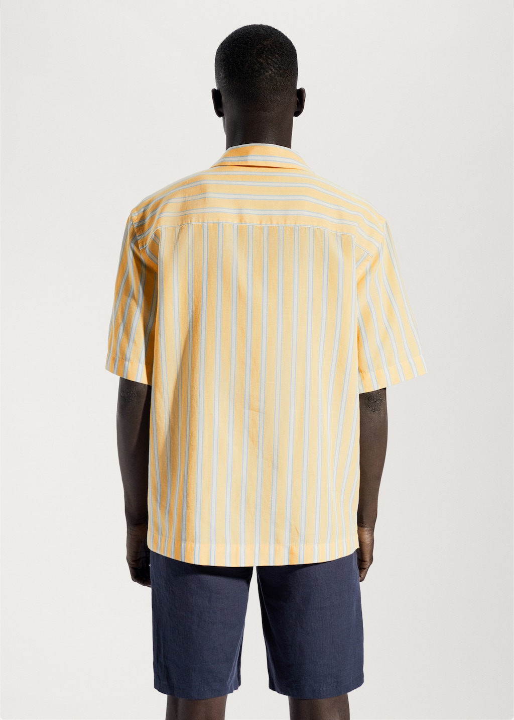 Striped cotton linen shirt - Reverse of the article