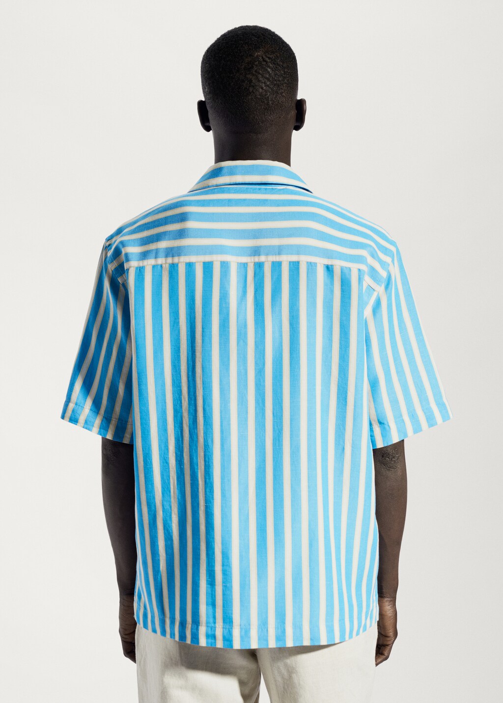 Striped cotton linen shirt - Reverse of the article