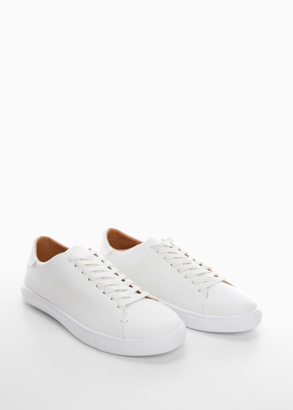 Monocoloured leather sneakers - Medium plane