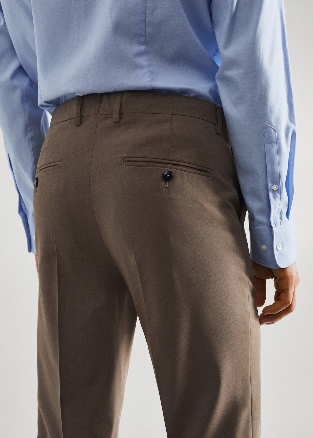 Stretch fabric slim-fit suit trousers - Details of the article 4