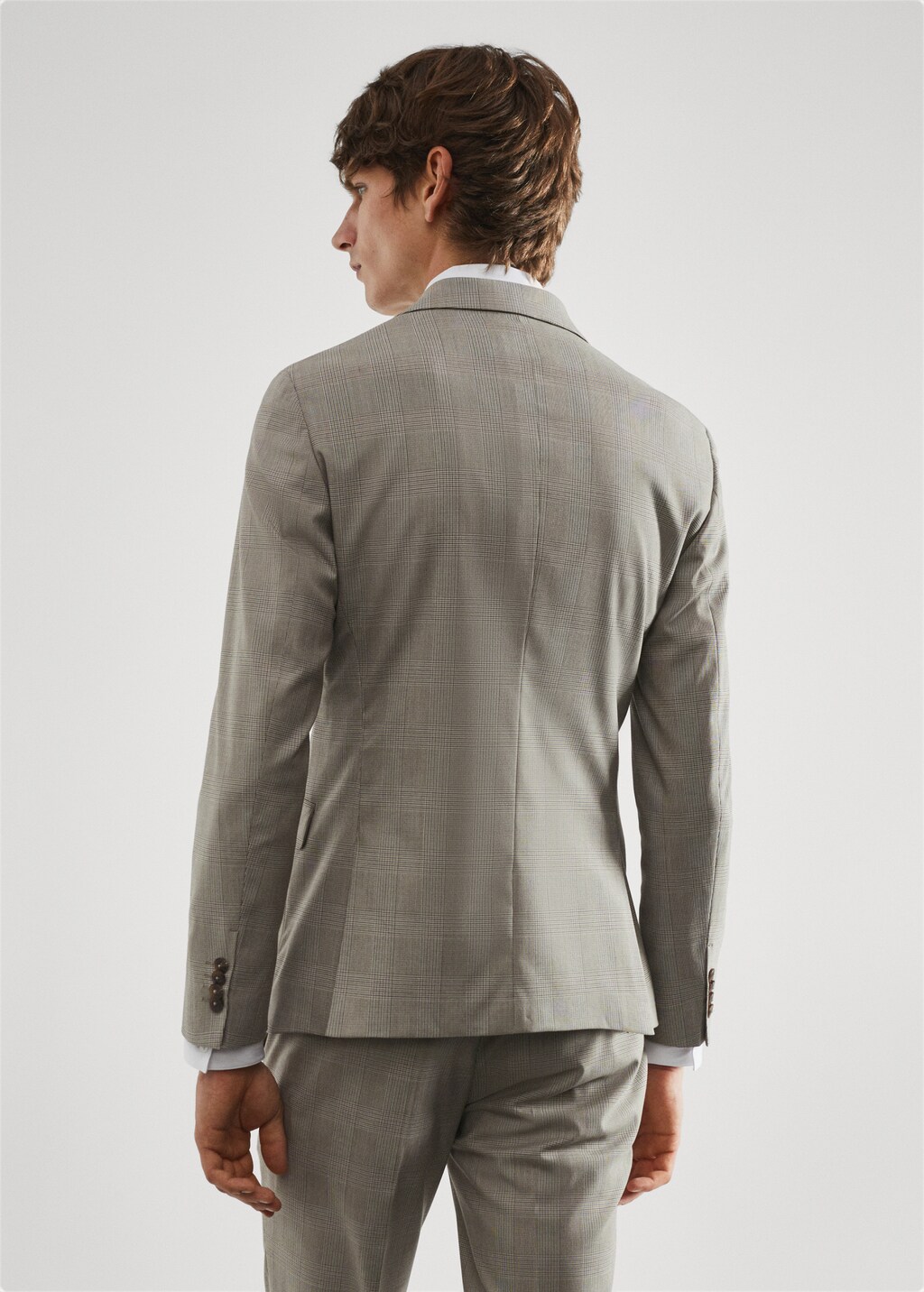 Super slim-fit printed suit jacket  - Reverse of the article