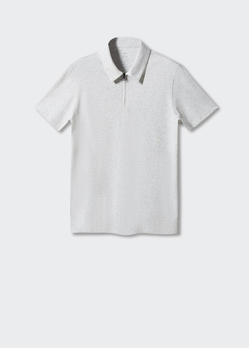 Zip cotton polo shirt - Article without model