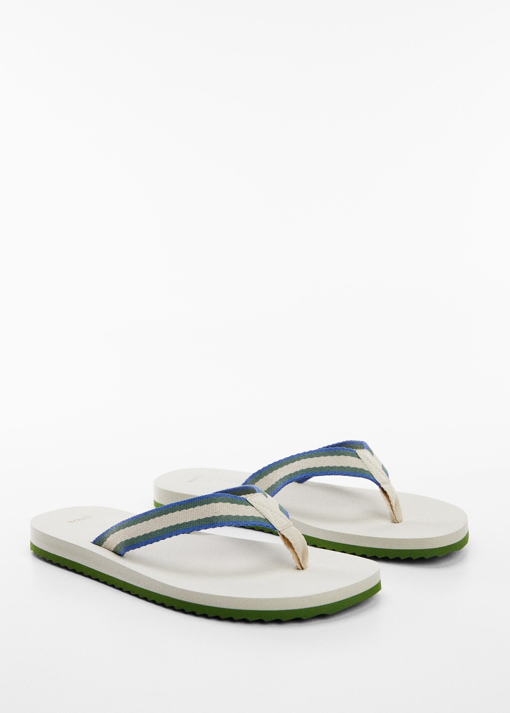 Flip-flops with contrasting colour straps - Medium plane