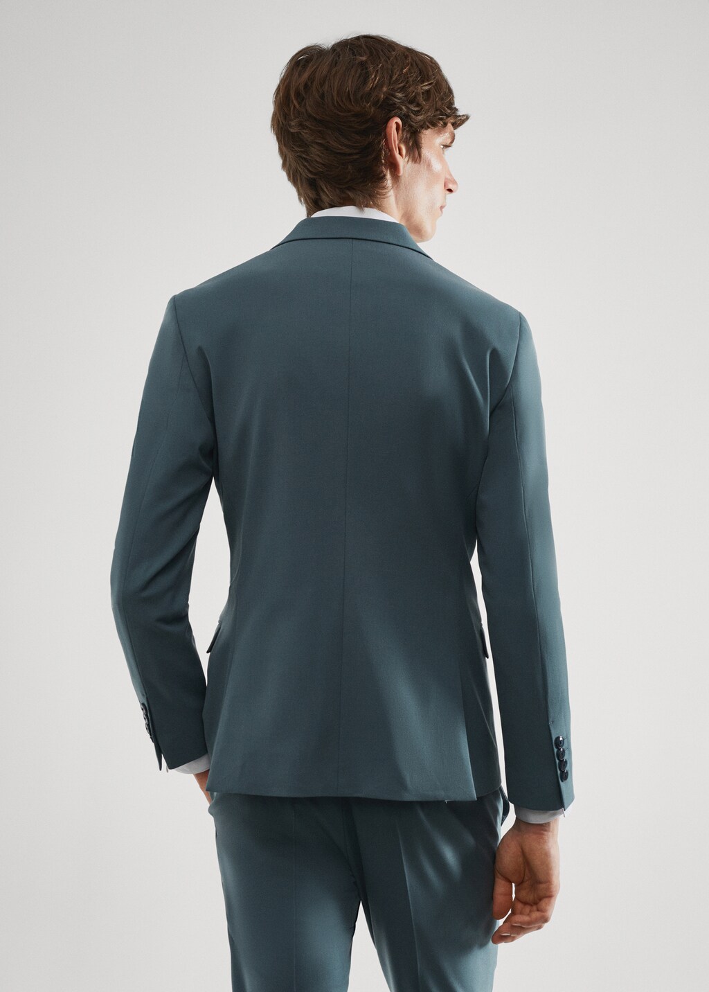 Super slim-fit blazer van stretch stof - Achterkant van het artikel