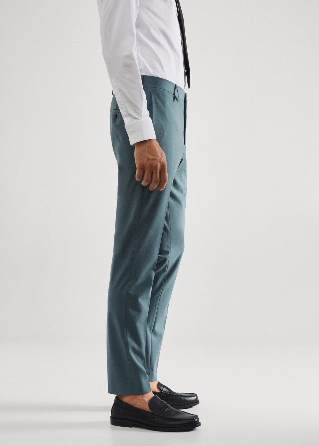 Stretch fabric super slim-fit suit trousers - Details of the article 2