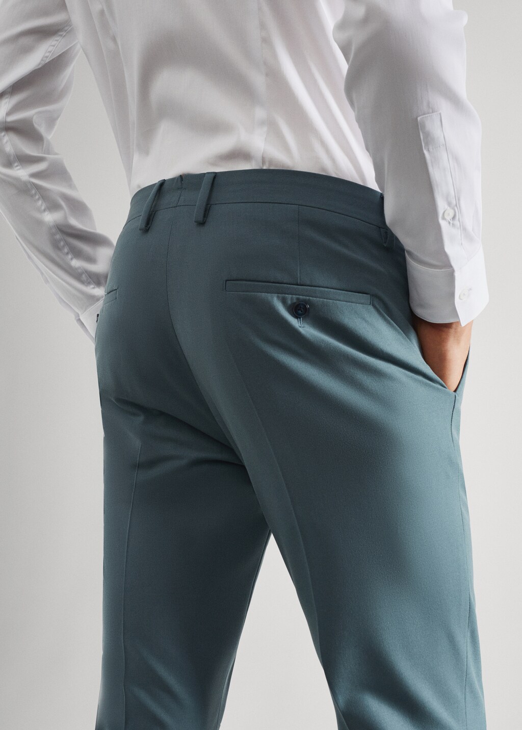 Stretch fabric super slim-fit suit trousers - Details of the article 6