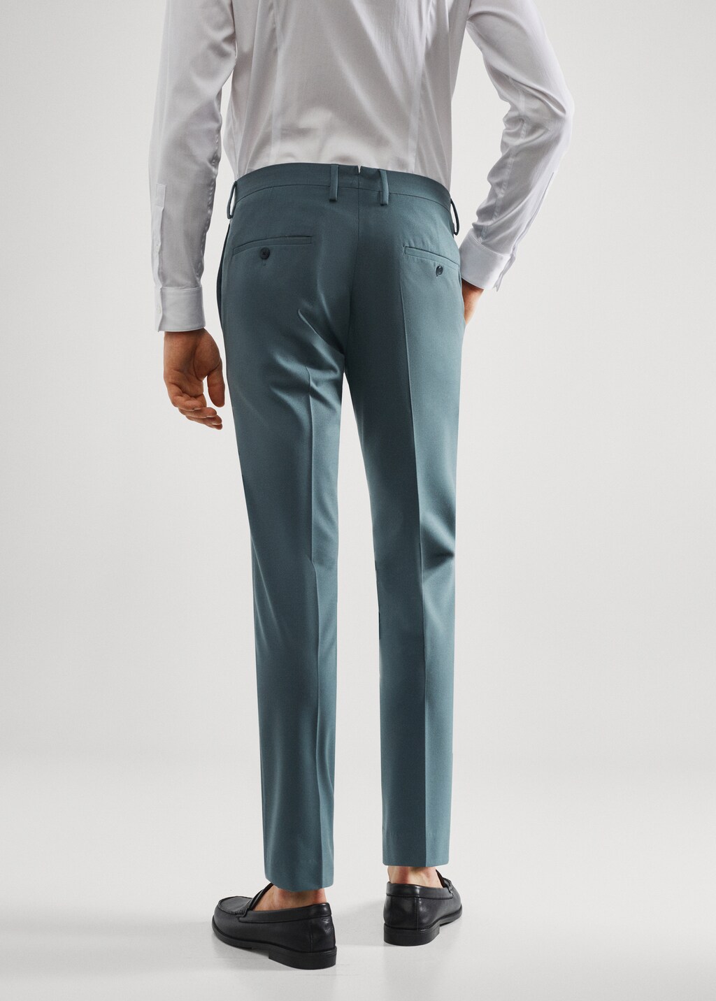 Super slim-fit pantalon van stretch stof - Achterkant van het artikel