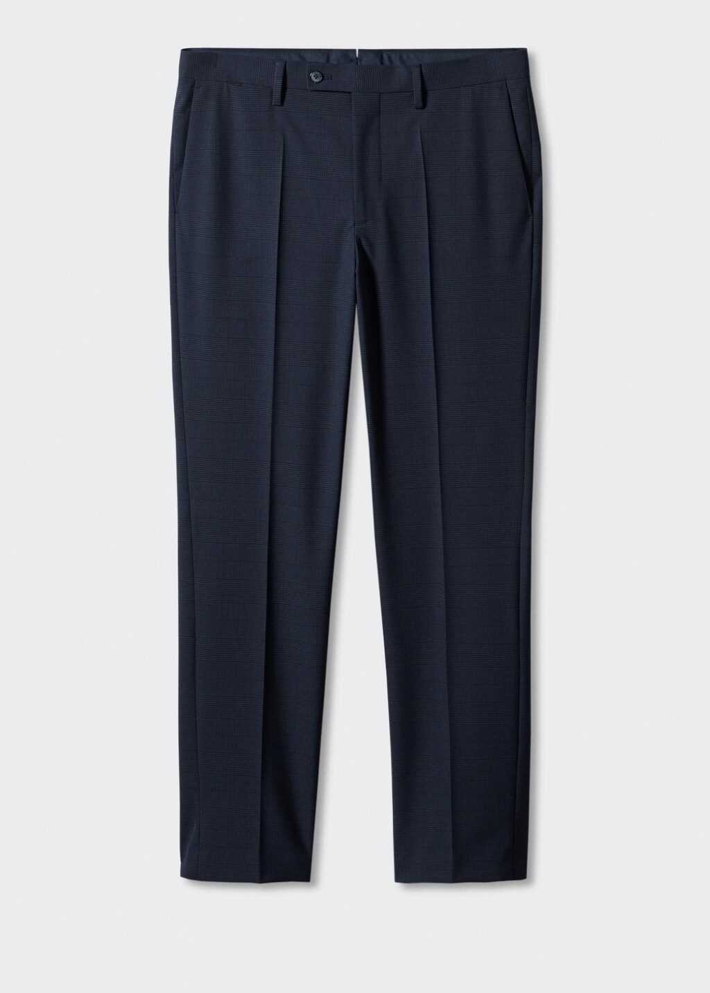 Stretch fabric slim-fit printed suit trousers - Article without model