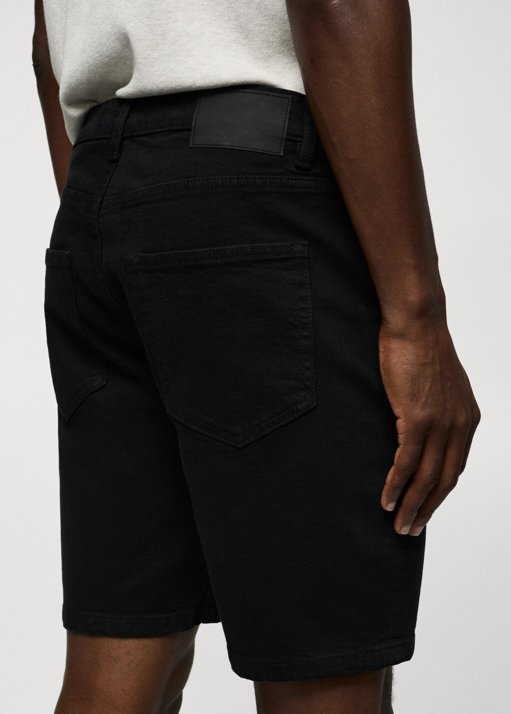 Regular-fit denim bermuda shorts - Details of the article 4