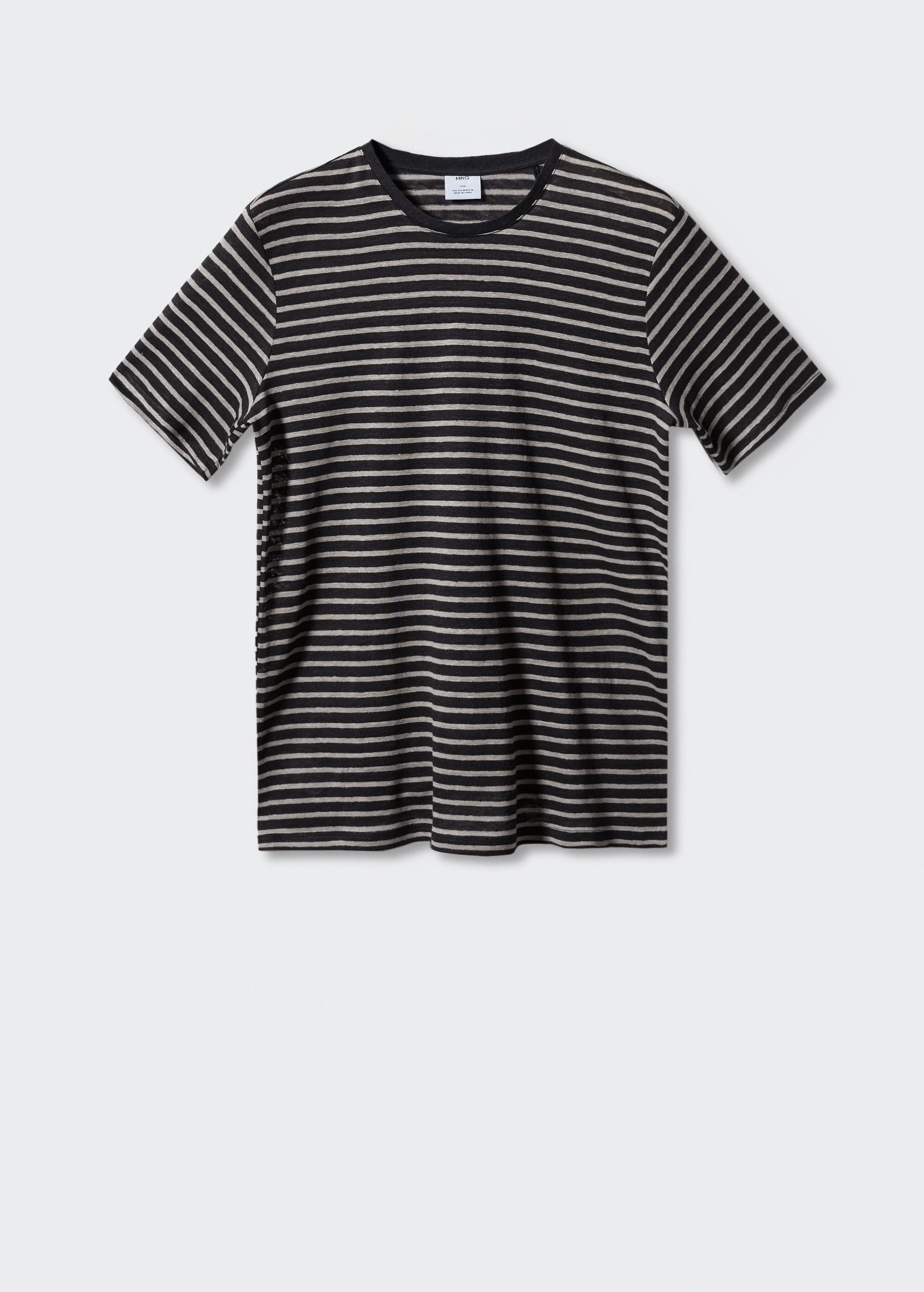 100% linen striped t-shirt - Article without model