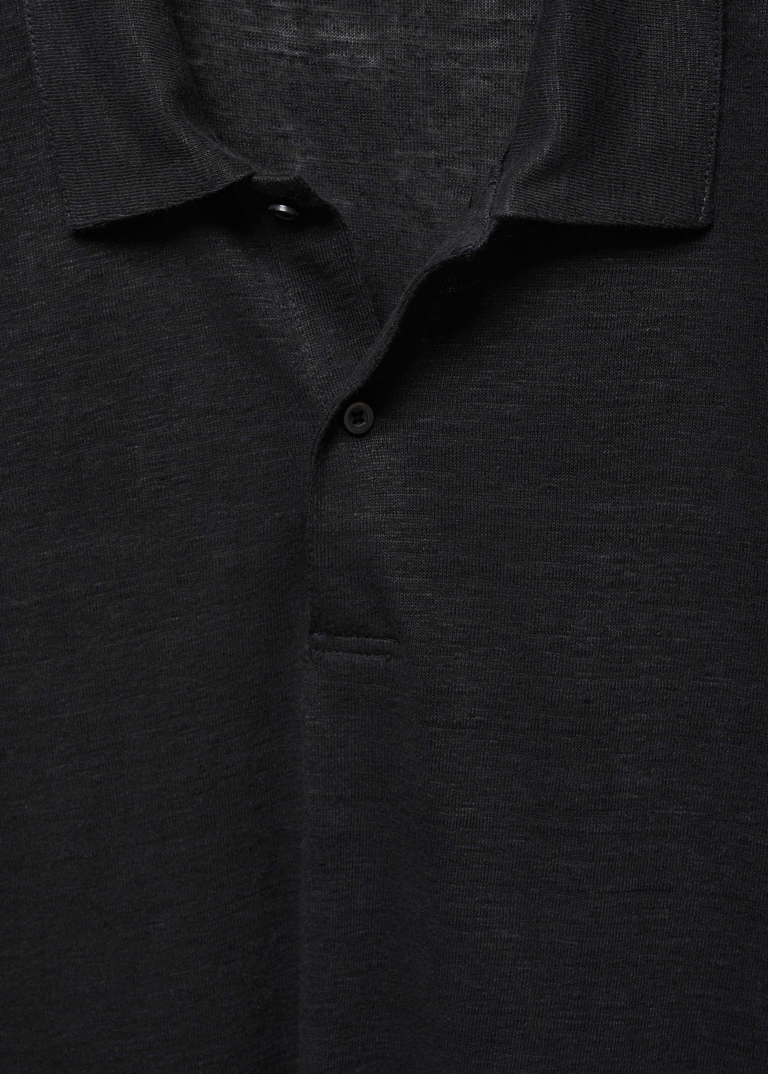 Slim fit 100% linen polo shirt - Details of the article 8