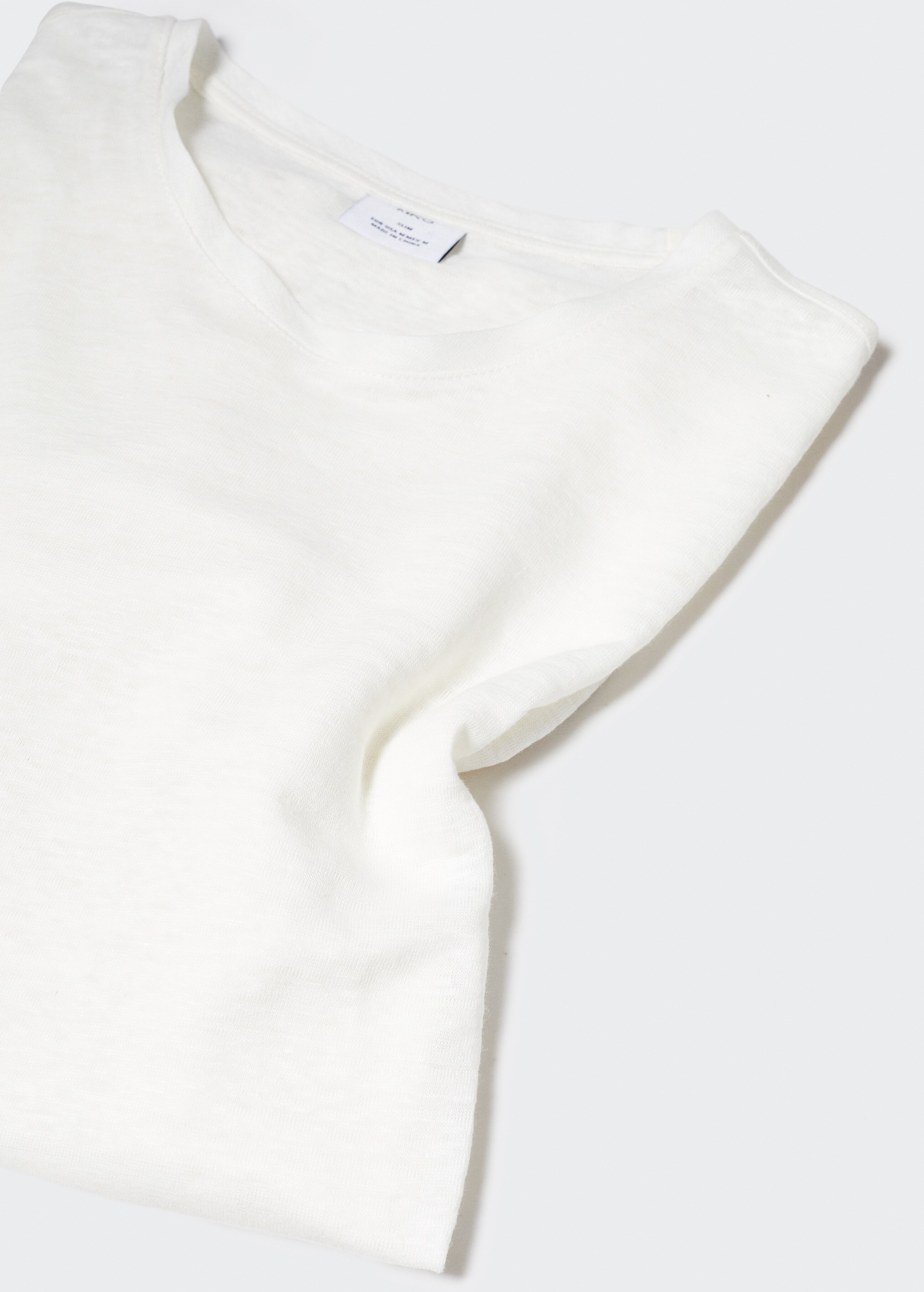 Slim Fit-T-Shirt aus 100 % Leinen - Detail des Artikels 8