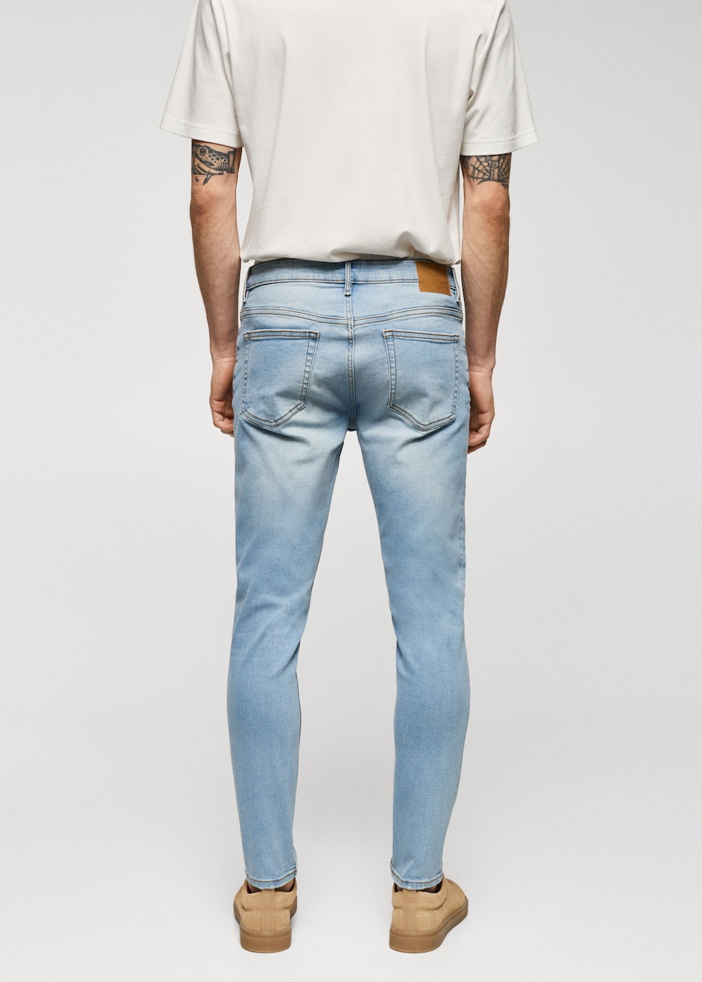 Light blue super fashion skinny jeans mens