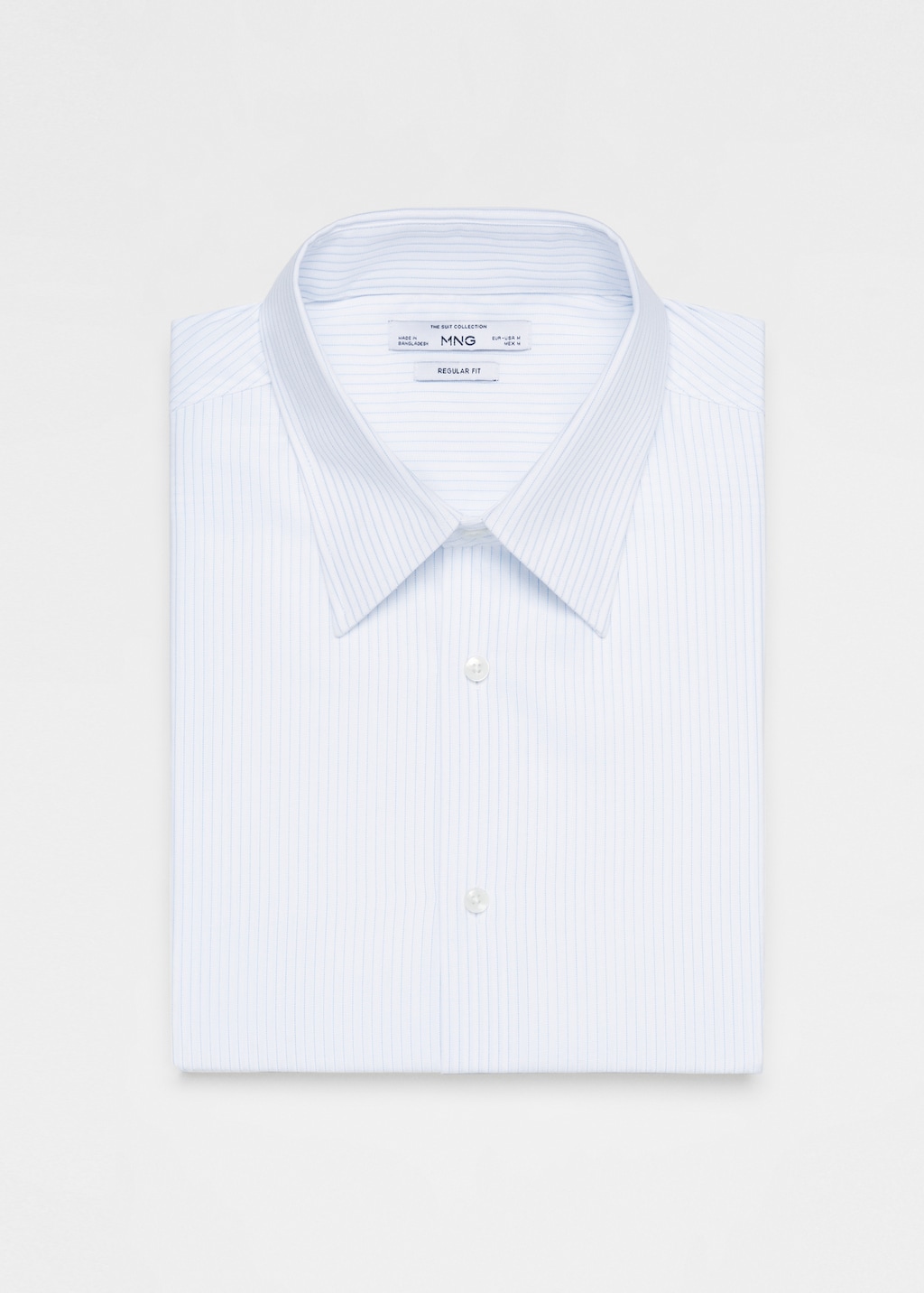 Slim-fit striped cotton twill suit shirt - Details of the article 0