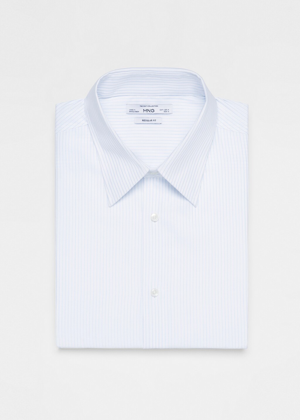 Slim-fit striped cotton twill suit shirt - Details of the article 0