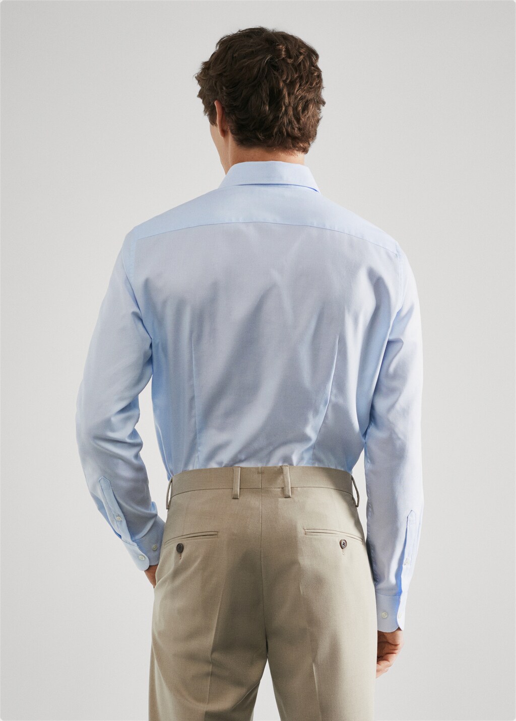 Slim fit structured suit shirt - Reverse of the article