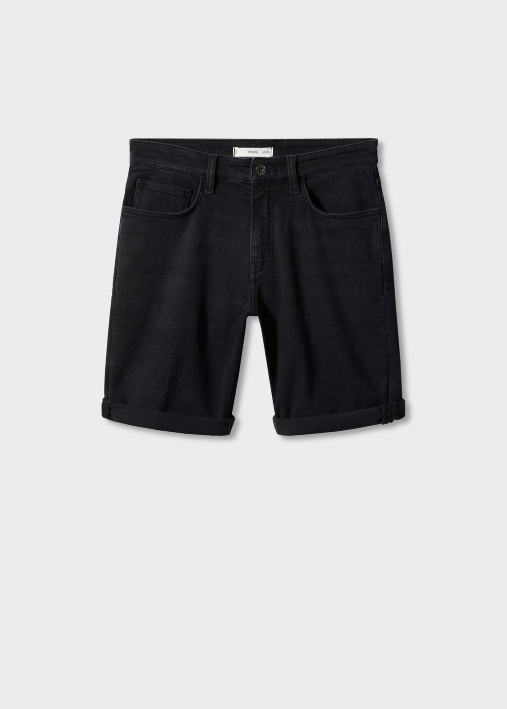 Slim-fit denim bermuda shorts - Article without model