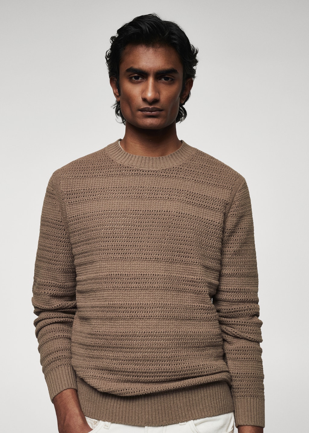 Openwork cotton sweater - Details of the article 1