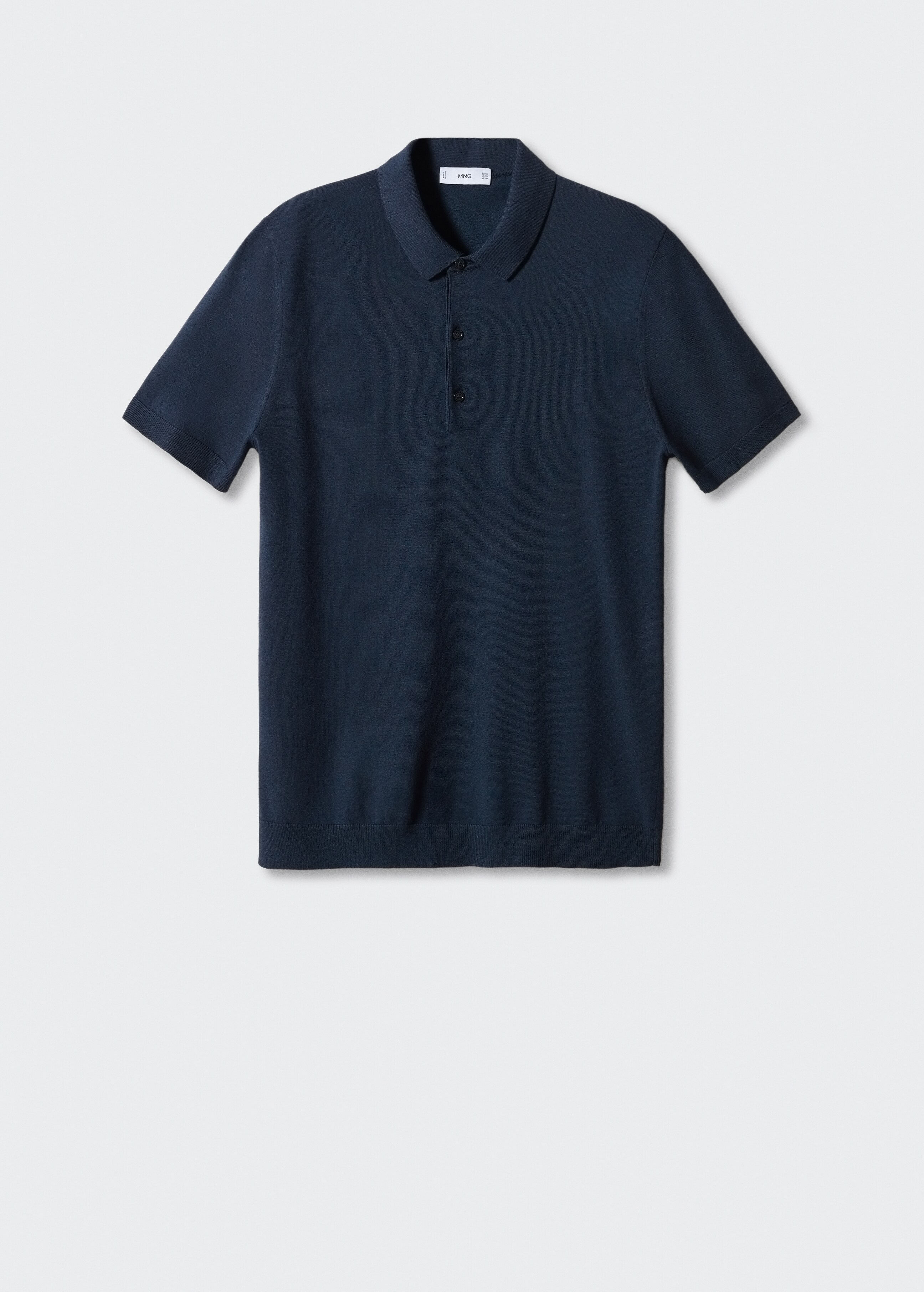 Fine-knit polo shirt