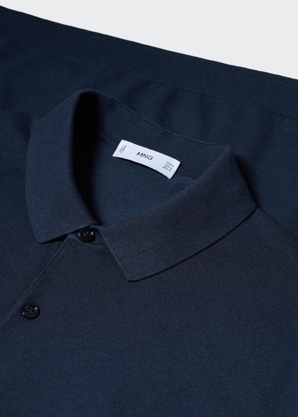 Fine-knit polo shirt