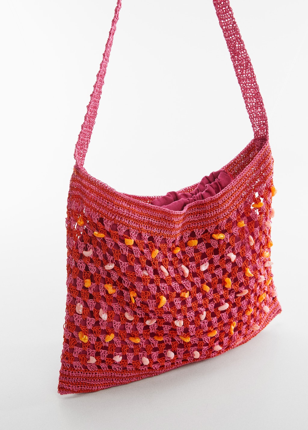 Crochet bag with shell detail - Medium plane