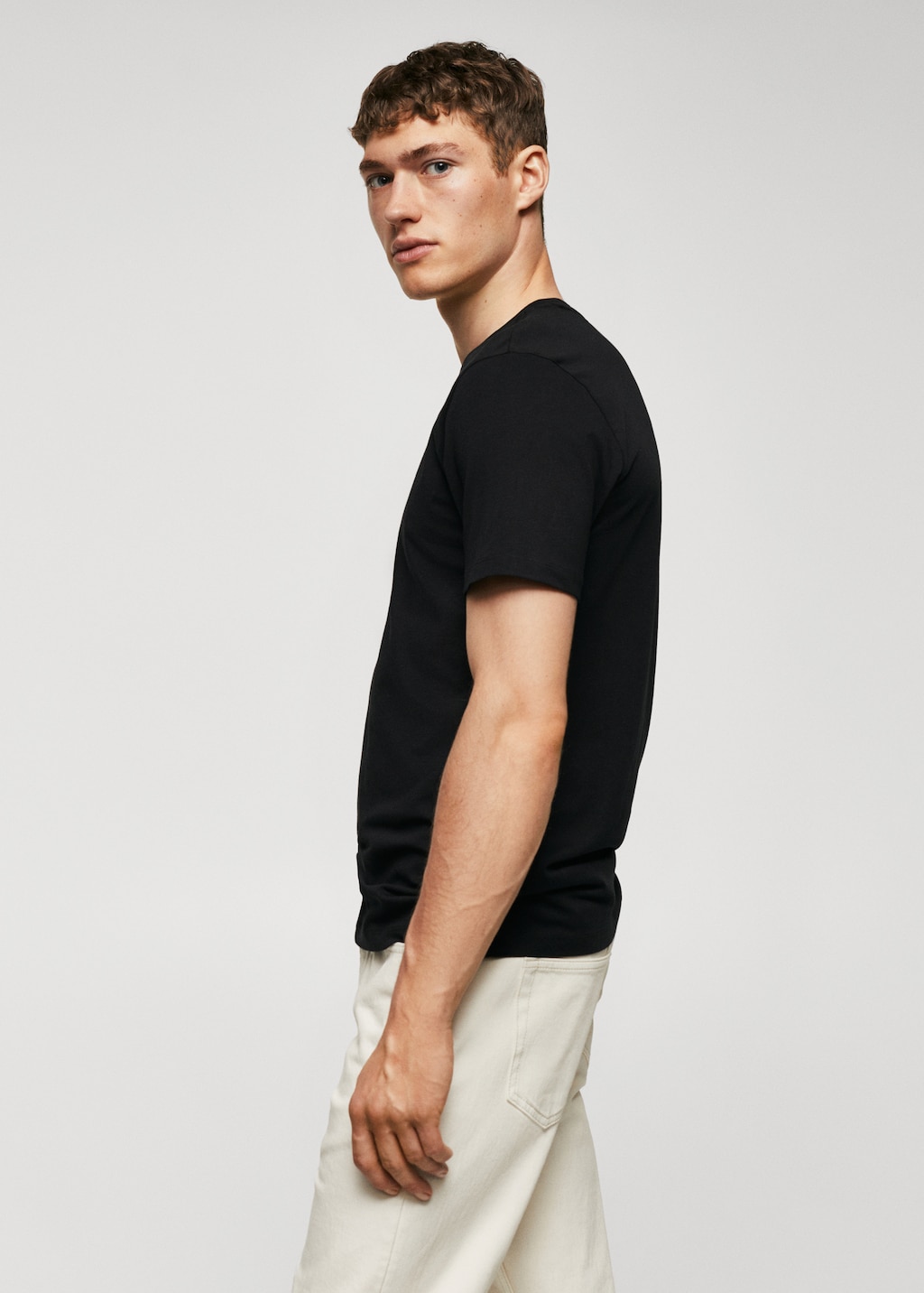 Stretch cotton T-shirt - Details of the article 2