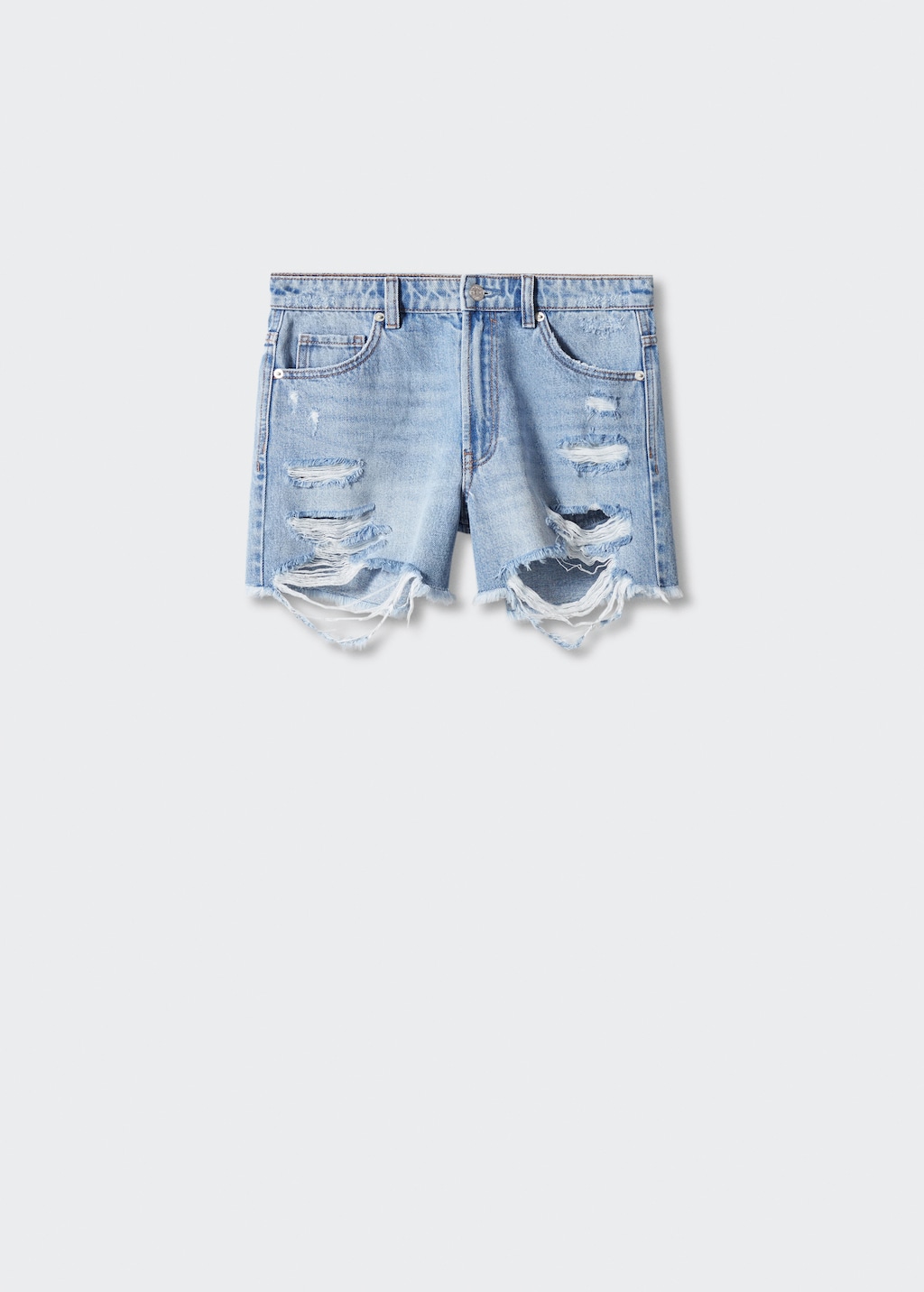 Denim shorts met scheuren - Artikel zonder model