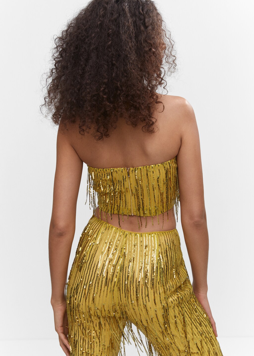 Metallic fringed top - Reverse of the article