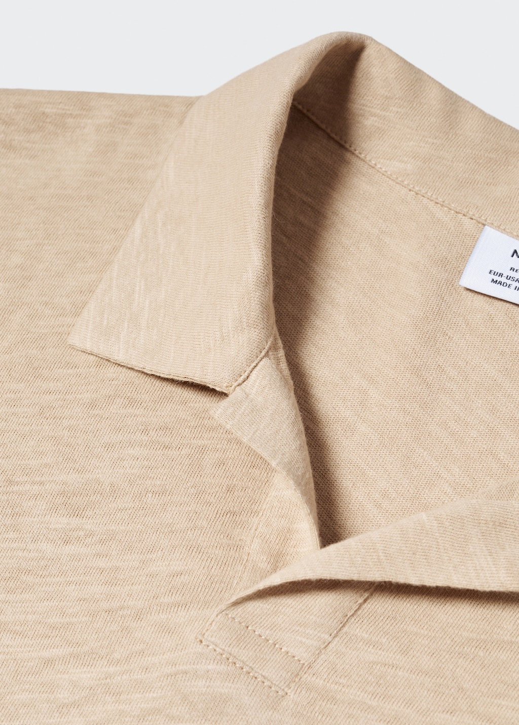 Cotton linen slim-fit polo shirt - Details of the article 8