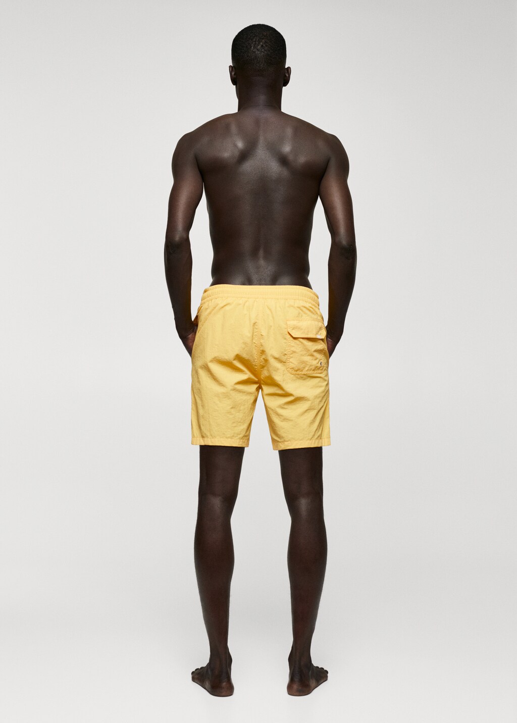 Cord plain swimming trunks - Reverse of the article